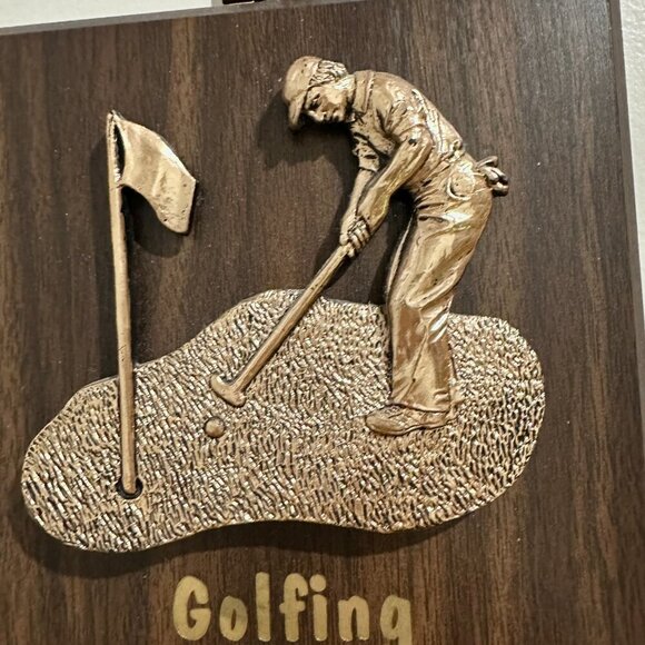 Vintage Golfing Wooden Plaque Made in Canada Father's Day Gift Golf Home Decor - Picture 2 of 8